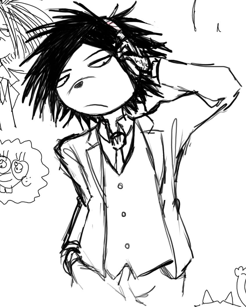 Drawpile drawing of Yano from Odd Taxi